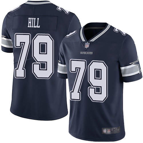 Men Dallas Cowboys Limited Navy Blue Trysten Hill Home #79 Vapor Untouchable NFL Jersey